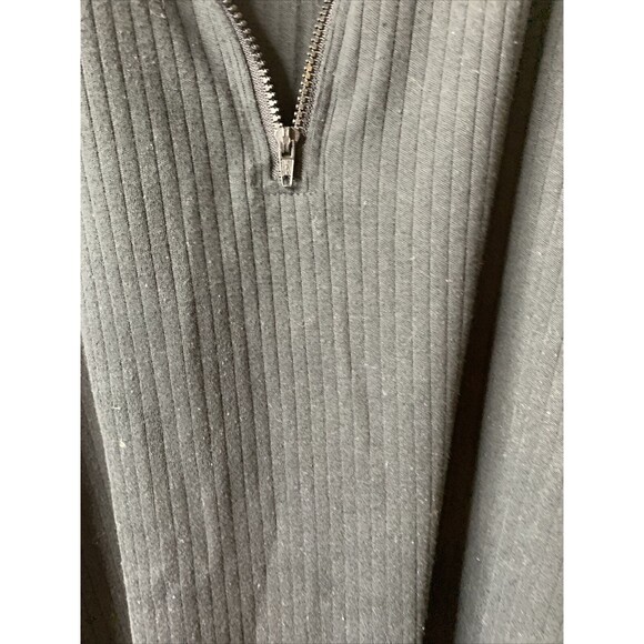 Basic Editions Vintage 90's Black Ribbed Zipper Neck Sleeveless Casual Tank 2x - Picture 4 of 8